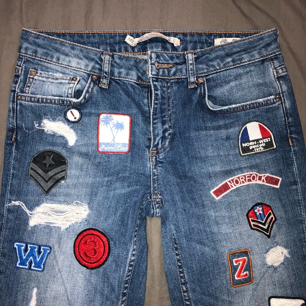 Patched Jeans